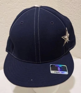 Dallas Cowboys Reebok NFL Blue hat with Silver Star Fitted Hat Size 8 NWT - Picture 1 of 6