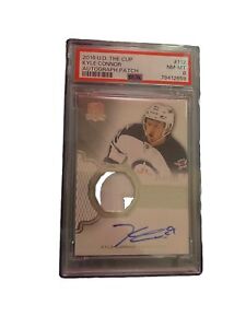 2016-17 Upper Deck The Cup /249 Kyle Connor #112 RPA Rookie Patch Auto RC PSA 8