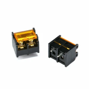 2pcs 2 Pin Pitch Covered PCB Mount Barrier Screw 9.5mm Terminal Block Connector - Picture 1 of 5