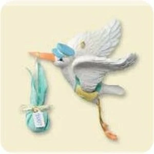 Hallmark Baby Ornament 2007 Special Delivery Stork Christmas Keepsake #QXG6119 - Picture 1 of 1