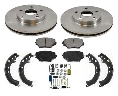 Rotores de freno delanteros pastillas de cerámica zapatas y resortes traseros para Toyota Rav 4 2001-2002 Foto 1 de 4