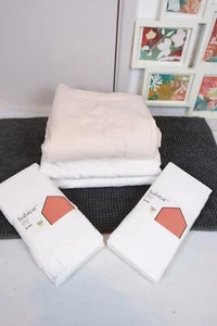 Set 2 new+2 used+ brushed Habitat cotton rich flat sheets 180 thread double 260x - Picture 1 of 10