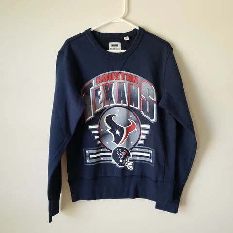 Houston Texans Pullover Sweatshirt Womens XS Blue Helmet Tailgate NFL Logo NWOT Cover