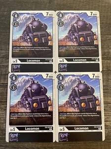 x4 Locomon EX2-033 C Playset Digimon TCG Digital Hazard - Picture 1 of 1