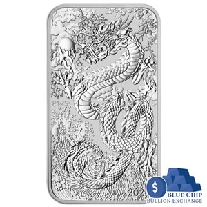 2024 $1 The Perth Mint Rectangle Dragon 1oz Silver Bullion Coin In Capsule - Picture 1 of 4