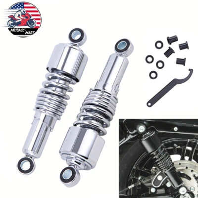 Chrome 10.5" Rear Suspensions Shock Absorber 267mm For Harley Sportster 1200 883 - Image 1 of 4