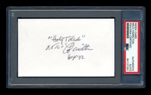 MILO HAMILTON SIGNED INDEX CARD MINT PSA/DNA SLABBED AUTOGRAPHED HOF CUBS ASTROS - Picture 1 of 1