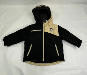 Reebok NHL Pittsburgh Penguins Toddler Youth Winter Coat Jacket Size 2T - Picture 1 of 12