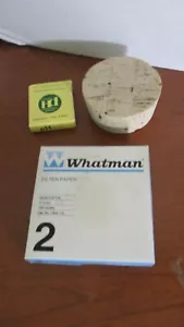 Lotto di 3 FORNITURE PER LABORATORIO ~ CARTA DA FILTRO WHATMAN, CARTE PH pHIDRION, SUGHERO - Foto 1 di 1