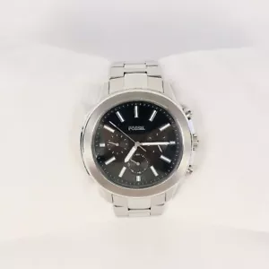 Fossil Windfield Chronograph Silver/Black Stainless Steel Gentleman's Watch - Picture 1 of 9