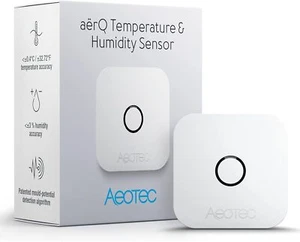 ~NUEVO~ Sensor de calidad del aire Aeotec aerQ, Z-Wave Plus, sensor de temperatura y humedad ZWA039 - Imagen 1 de 10