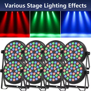 8PCS 36 LEDs Par Lights RGB Stage Lighting for Disco DJ Disco Club Show Light - Picture 1 of 8