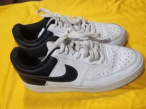 Nike Court Vision AF1 White Black DH1084-100 Low Sneaker Shoes Womens 8.5 - Picture 1 of 10