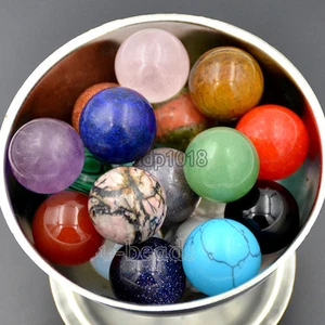 Pietra preziosa naturale 16 mm sfera rotonda cristallo sfera guarigione pietre di roccia decorazione massaggio - Foto 1 di 119