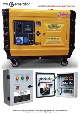 STROMAGGREGAT STROMERZEUGER 8kVA DIESEL SUPER LEISE + SATS EURO5 - Bild 1 von 4