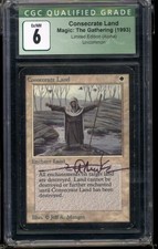 Magic MTG Alpha Consecrate Land Artist Signed CGC 6