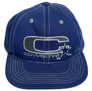 Rare Vintage Annco Dallas Cowboys Snap Back Hat NFL Blue Football Cap Big C Star - Picture 1 of 9