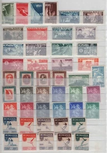 RUMANÍA 1945 - 1957 17 JUEGOS DIFERENTES SELLOS MH - Imagen 1 de 2