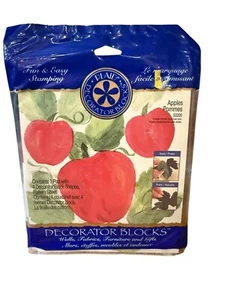 Bloques decoradores a cuadros como nuevos #53205 manzanas divertidos fáciles de estampar de colección sellados - Imagen 1 de 2
