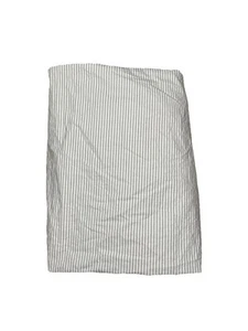 Ralph Lauren Oxford Ticking White With Gray Stripe Twin Fitted Sheet - Picture 1 of 5