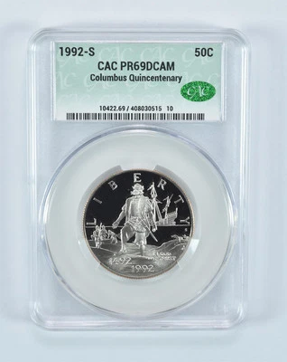 1992-S Columbus Quincentenary Commemorative Half Dollar PR69 DCAM CAC - Image 1 of 4