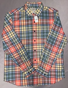 L.L. Bean Traditional Fit Flanellhemd Gr. Medium Herren kariert 100% Baumwolle 228061 - Bild 1 von 7