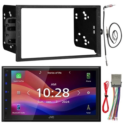 Receptor doble DIN JVC KW-M56BT, arnés de cableado, adaptador de antena, kit de instalación Foto 1 de 4