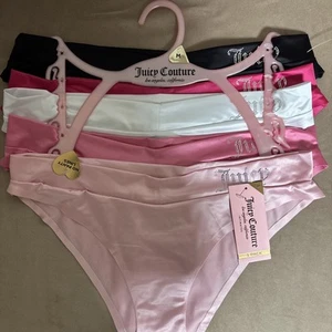 NEW Juicy Couture Size Small Pink Seamless Silky Satin Stretch Panties 5 pack - Picture 1 of 18
