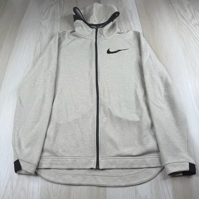 Nike Dri Fit Hombres Tostado Manga Larga Showtime Cremallera Completa Sudadera con Capucha Chaqueta Talla Grande Foto 1 de 4