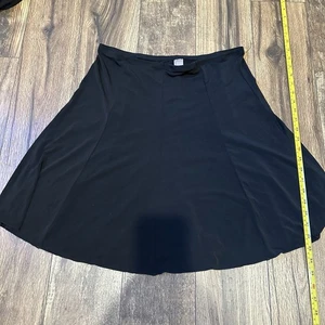 Snoga Athletics schwarzer A-Linien Midirock leicht sportlich Skater Reise - Bild 1 von 6