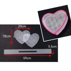 Christmas Gift Heart Knitting Weaving Plastic Mesh Sheet Sewing Bag Accessories - Imagen 1 de 16