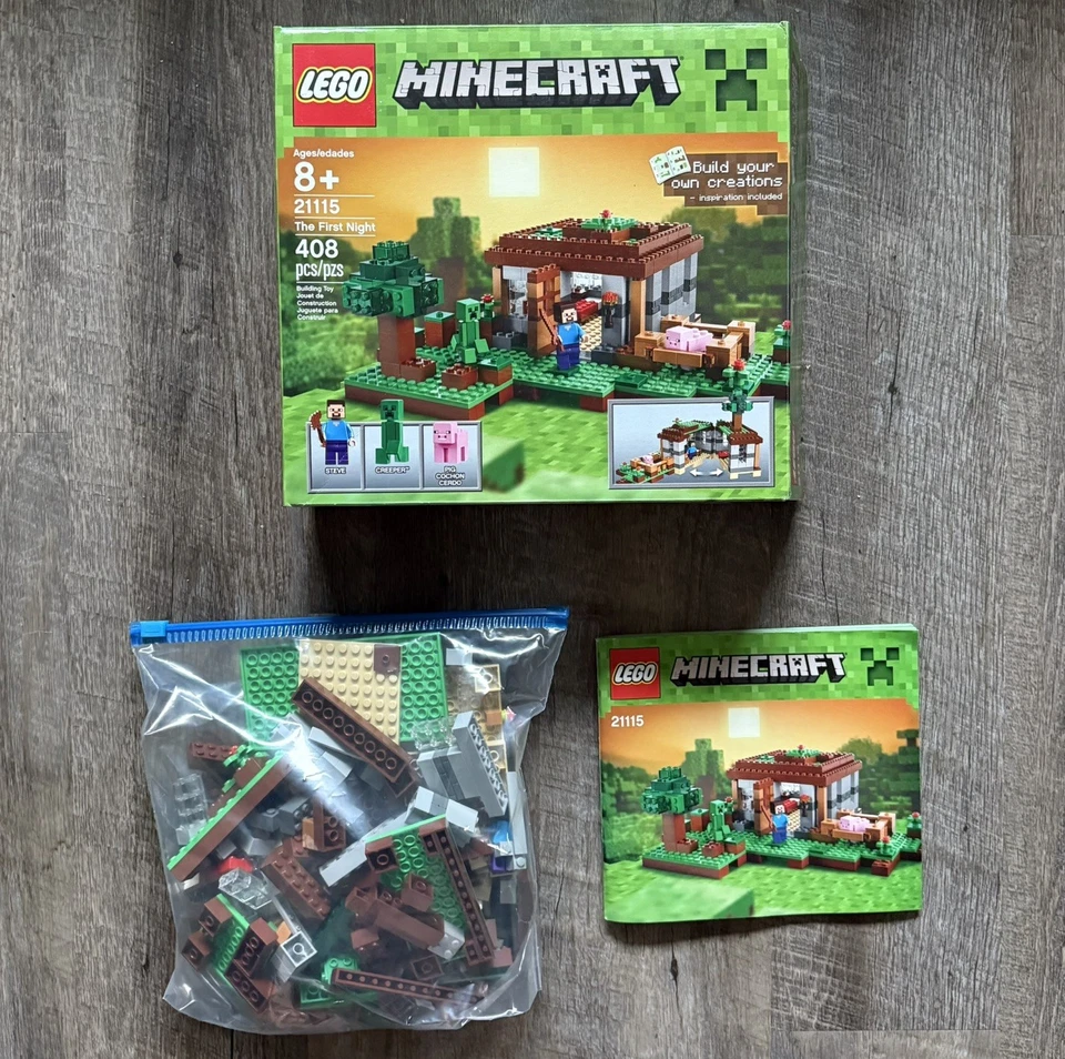 LEGO Minecraft 21115 La Primera Noche 100% Completo con Instrucciones y Caja Foto 1 de 4