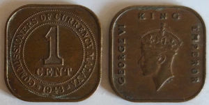 Malaya And British Borneo 1 Cent 1943 King George aUNC - Bild 1 von 1