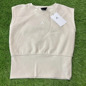 Jordan Big Kids Size S Brooklyn Fleece Vest Legend Light Brown 45D248-XAE - Picture 1 of 5