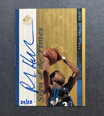 1999-00 SP Authentic Sign of the Times Richard Hamilton RH Rookie Auto Gold /25 - Image 1 of 4