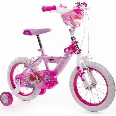 HUFFY Kinderfahrrad 14? 2 Fahrradbremsen mit Lizenz Disney Princess Rosa