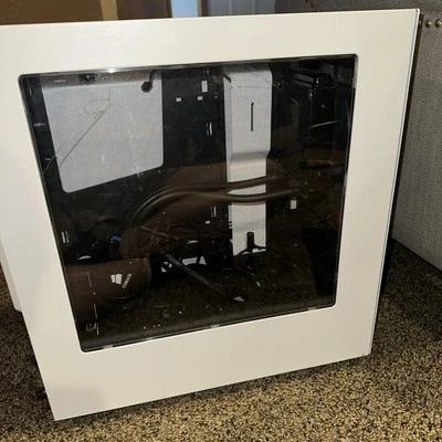 NZXT S340 Mid Tower Computer Case Glossy White  with power supply and cooling - Image 1 of 4