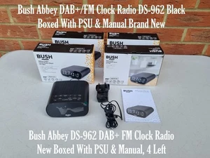 Bush Abbey DAB+/FM Clock Radio DS-962 Black Boxed With PSU & Manual Brand New - Picture 1 of 24