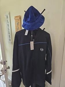 Sergio Tacchini Amiscora Archivio Track Jacket with Sergio Tacchini blue hat - Picture 1 of 4