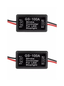 2pcs Flash Strobe Controller Box Flasher Module LED Brake Stop Light Tail Lamp - Picture 1 of 6