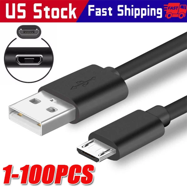 LOTE de cable de carga rápida micro USB de 3/6 pies para cargador de teléfono Samsung Android Foto 1 de 4