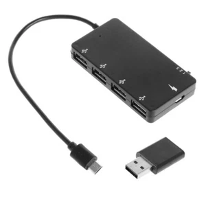 Micro USB OTG 4 Port Hub Power Charging Adapter Cable For Smartphone Tablet - Picture 1 of 9