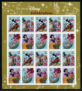 UNITED STATES SCOTT #3912/15 THE ART OF DISNEY COMPLETE SHEET MINT NH - Picture 1 of 1