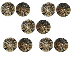 Set of 10 Fallen Lily All Natural Horn Buttons Lot CLOSEOUT WHOLESALE - Picture 1 of 6