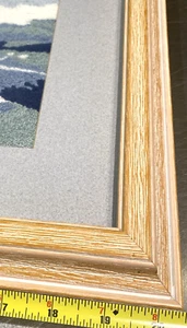 VTG Crewel Nautical Embroidery Clipper Ship Sail Boat Maritime Framed Wall Art - Picture 1 of 20