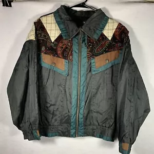 Vintage 80er Jahre River Edge Sportjacke Damen Gr. M Missy Retro Windbreaker mehrfarbig - Bild 1 von 6
