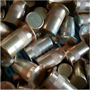 CLOSING TERMINAL Ø 14 WITH RETURN SPRING IN POLISHED BRASS NLVSC1 - Bild 1 von 3