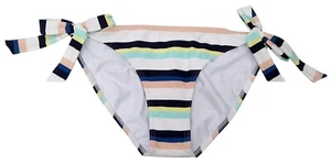 Figleaves Damen Bikinihose Schwimmen weiß gestreift mehrfarbig UK 12 - Bild 1 von 1