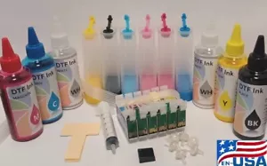 DTF ink Direct to Film + 6 x 100ml + Empty CISS for Epson artisan 1430 T0791 79 - Picture 1 of 2