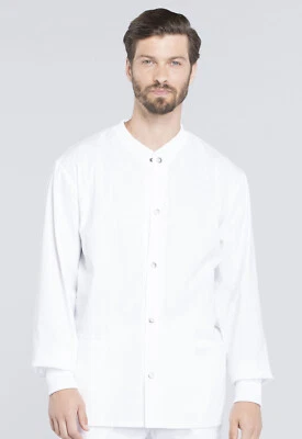 Cherokee Workwear WW360 WHT White Men Warm-up Jacket Free Shipping - Image 1 of 4